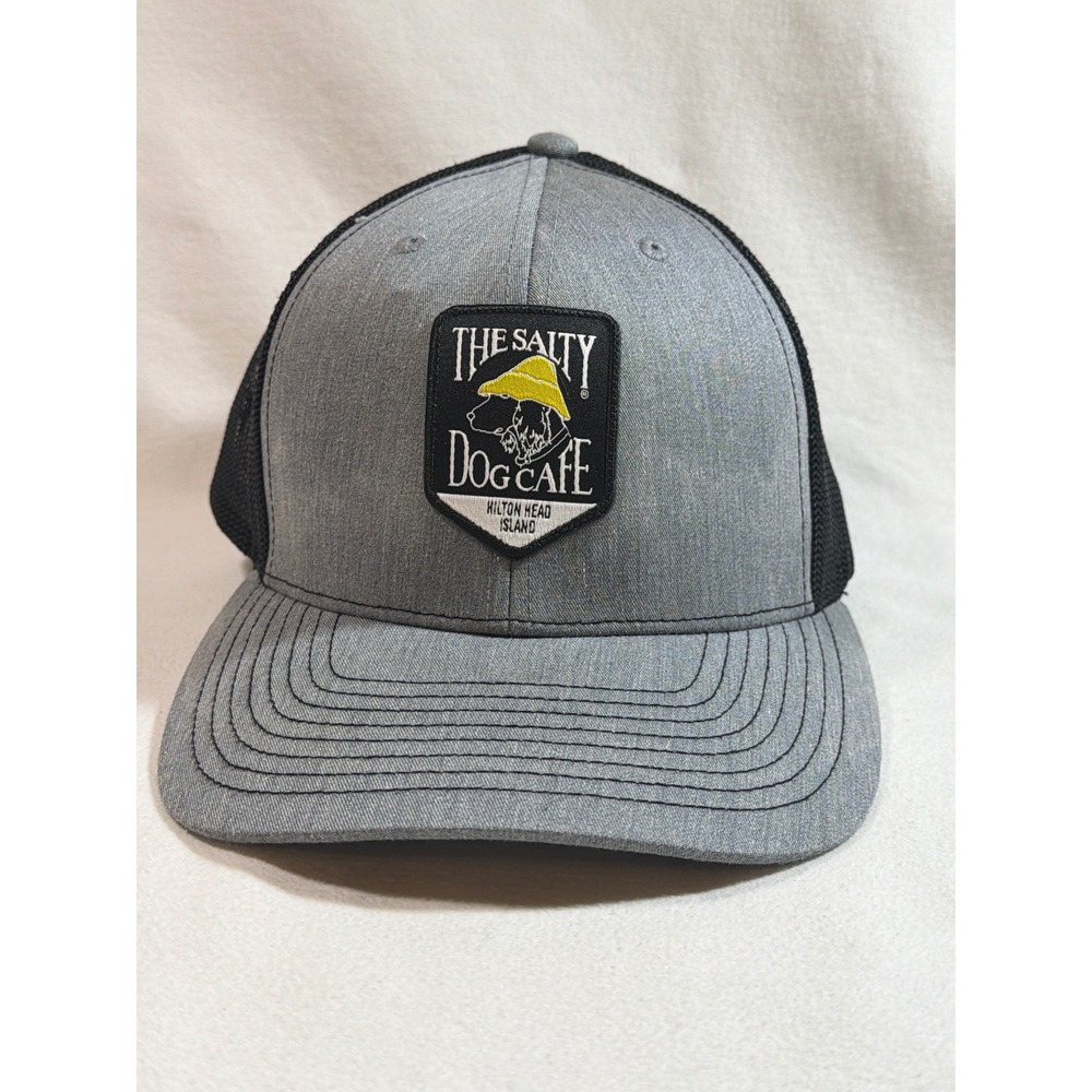 Richardson 112 Salty Dog Cafe Hilton Head Trucker Hat Gray Black Snapback Cap